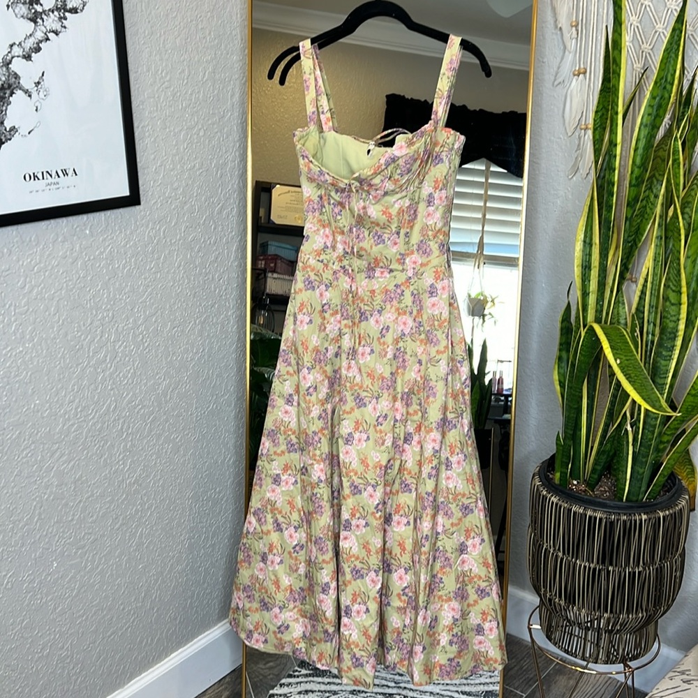 House of CB 'Carmen' Peony Print Bustier Sundress NWOT - Picture 3 of 5
